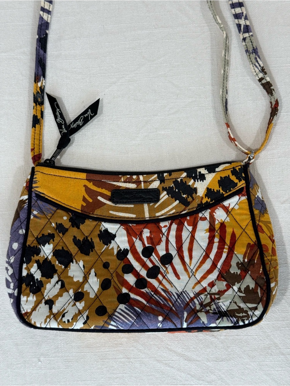 Vera Bradley Quilted Floral Crossbody in Mustard Multi